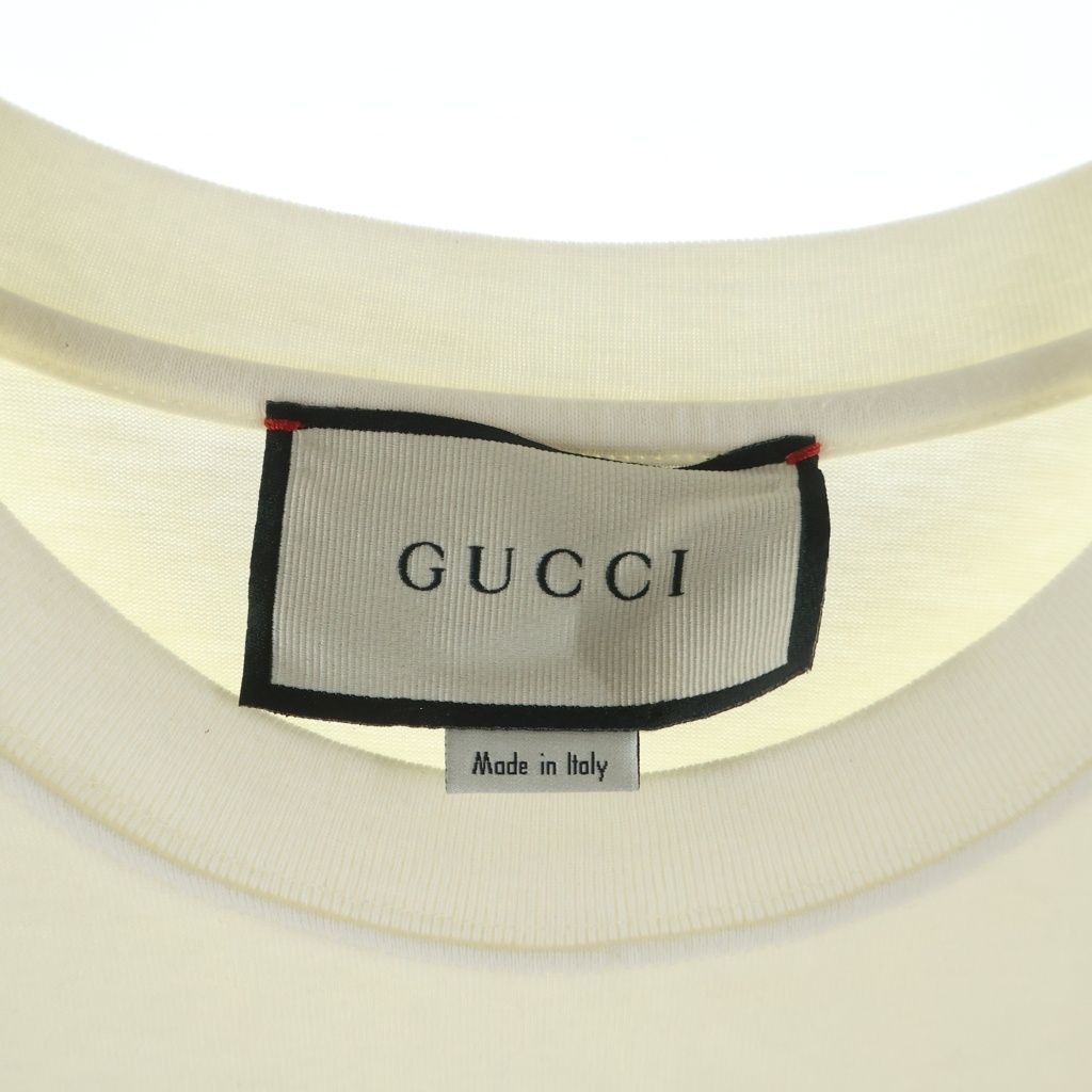 Gucci Blade Print Crew Neck Cotton Short Sleeve T-Shirt White — view 6