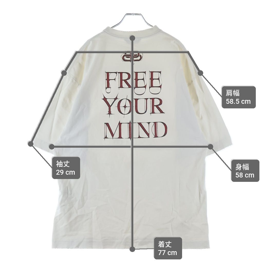 Balenciaga Oversize Short Sleeve Crew Neck T-Shirt White — view 9