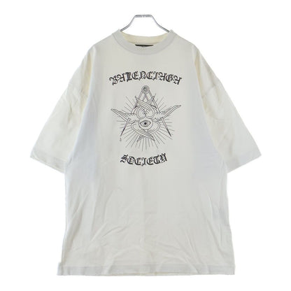 Balenciaga Oversize Short Sleeve Crew Neck T-Shirt White — view 2