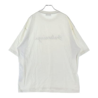Balenciaga Logo Crewneck Distressed Collar Shortsleeve Short Sleeve Top White — view 2