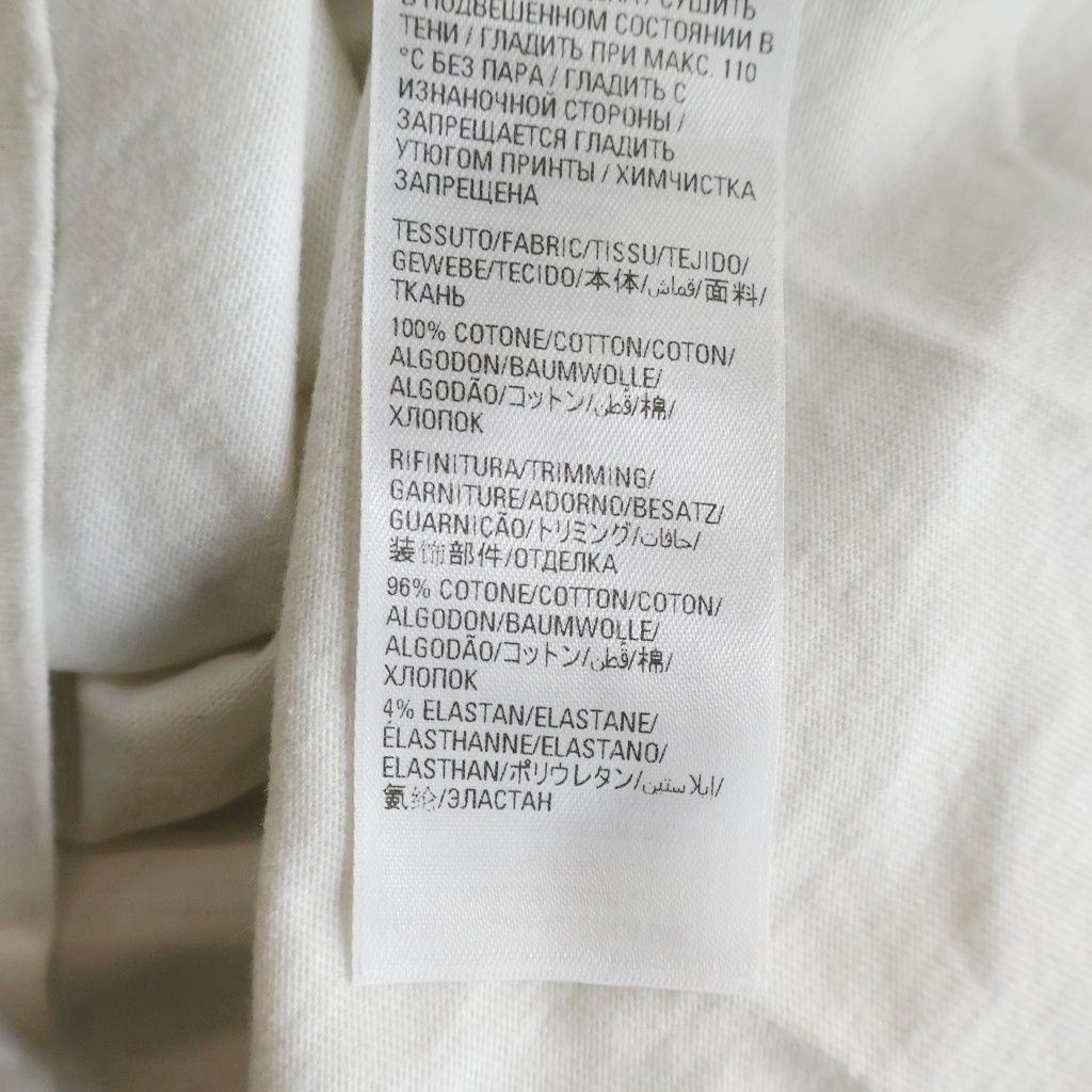 Balenciaga Logo Crewneck Distressed Collar Shortsleeve Short Sleeve Top White — view 7