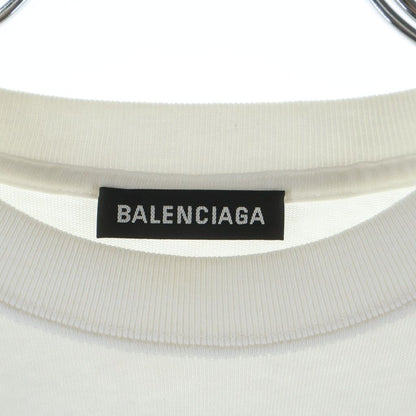 Balenciaga Master Card Logo Print Crew Neck Short Sleeve T-Shirt White — view 6