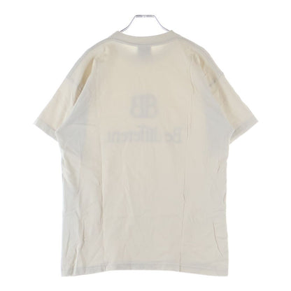 Balenciaga BE Different Logo Embroidered Distressed Crew Neck Short Sleeve — view 2