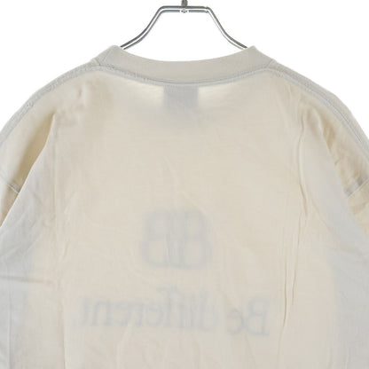 Balenciaga BE Different Logo Embroidered Distressed Crew Neck Short Sleeve — view 4