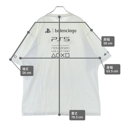 Balenciaga Playstation Boxy Ps5 Tee Logo Print Oversize Crew Neck Short Sleeve — view 9