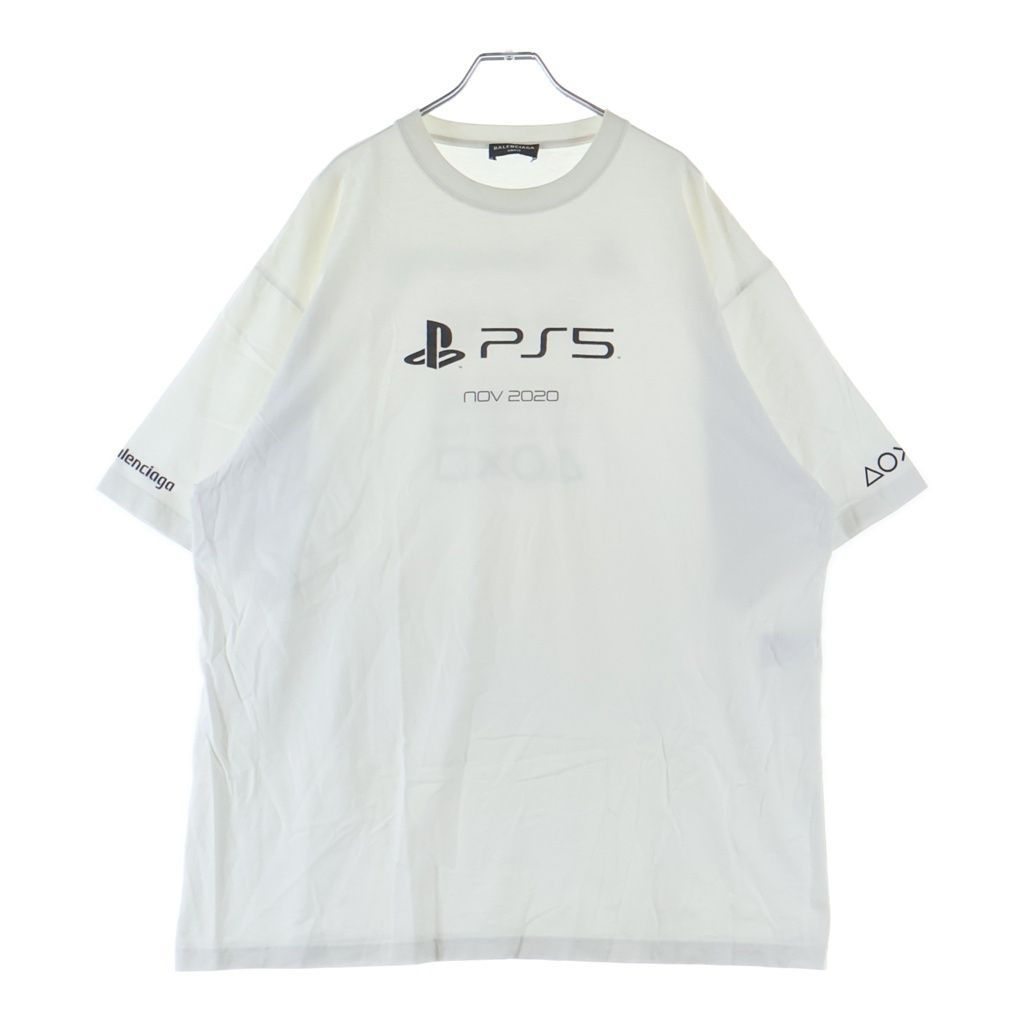 Balenciaga Playstation Boxy Ps5 Tee Logo Print Oversize Crew Neck Short Sleeve