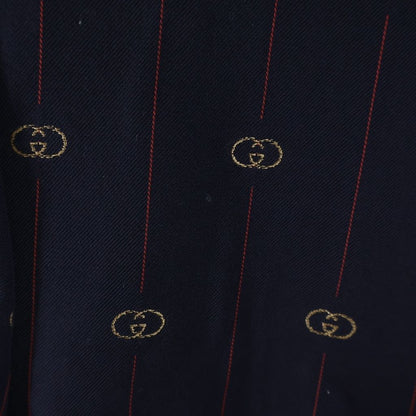 Gucci Interlocking Stripe Wool Peaked Lapel Double Breasted Jacket Slim Tapered — view 6