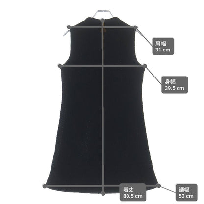 Louis Vuitton Tweed Sleeveless Short Dress Black Gfe — view 9