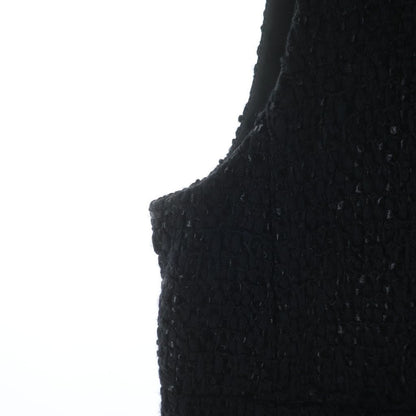 Louis Vuitton Tweed Sleeveless Short Dress Black Gfe — view 5