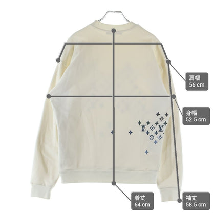 Louis Vuitton Gradient Monogram Embroidery Sweatshirt Crew Neck Shirt White — view 9