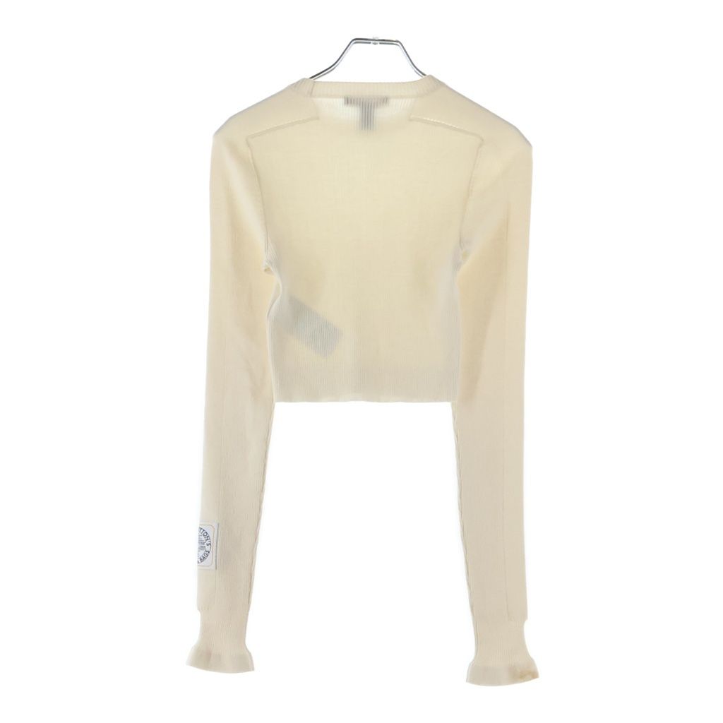 Louis Vuitton High Neck Cropped Knit White Cwo Sweater — view 2
