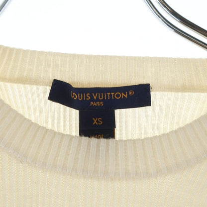 Louis Vuitton High Neck Cropped Knit White Cwo Sweater — view 6
