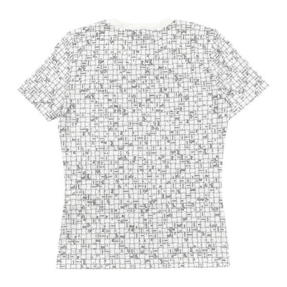 Hermes Short Sleeve T-Shirt Bolduc Check Micro 34 Cotton White Black — view 3