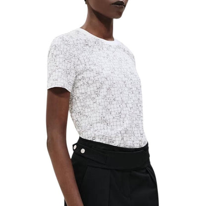 Hermes Short Sleeve T-Shirt Bolduc Check Micro 34 Cotton White Black