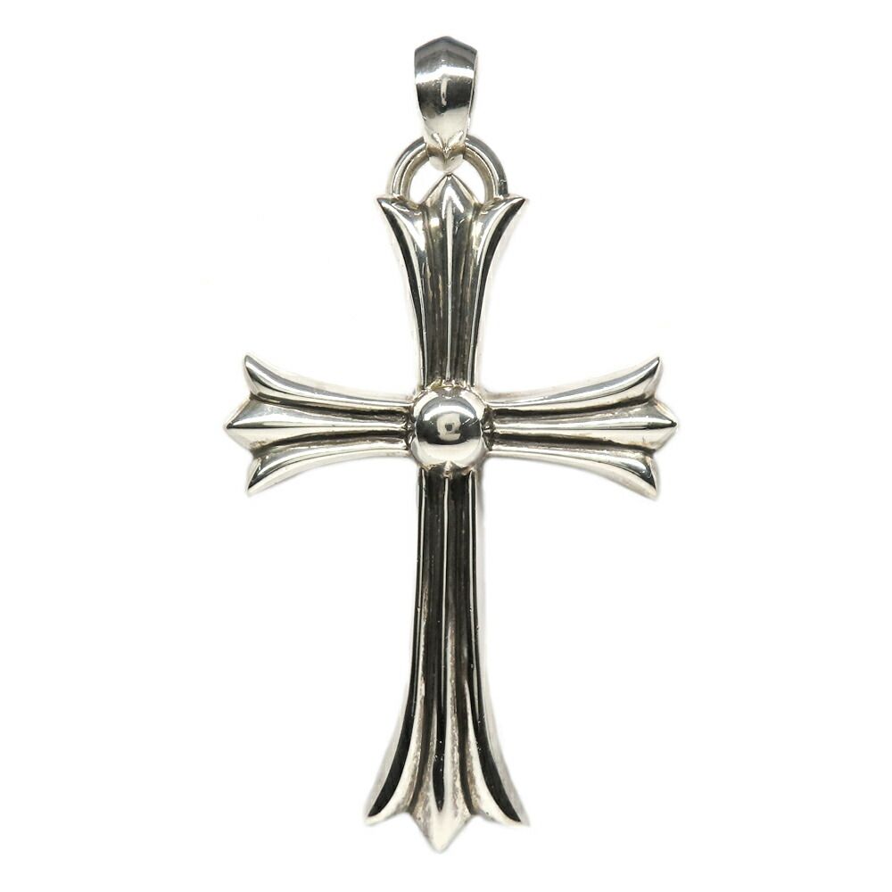 Chrome Hearts Necklace Pendant Large CH Cross Vail 925 Sterling Silver Invoice