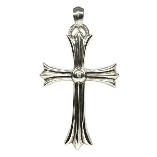 Chrome Hearts Necklace Pendant Large CH Cross Vail 925 Sterling Silver Invoice