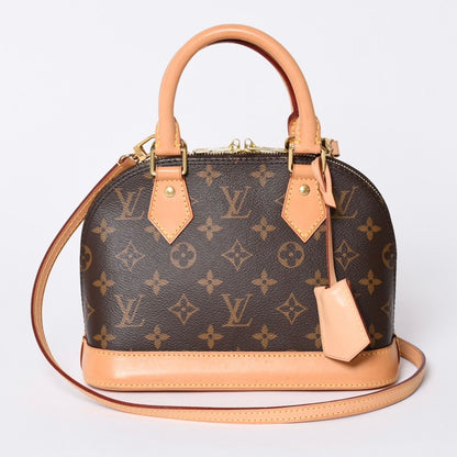 Louis Vuitton Monogram Alma BB Handbag Shoulder Gold