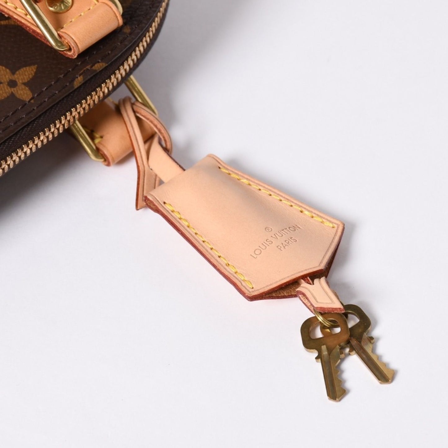 Louis Vuitton Monogram Alma BB Handbag Shoulder Gold — view 8