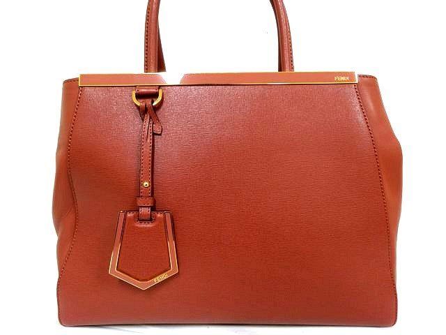 Fendi Toujour Shoulder Bag Leather Light Red Gold