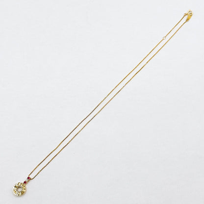 Celine Ruby Diamond Yellow Gold Necklace 42 cm — view 6