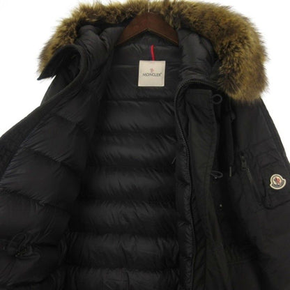 Moncler Aja Down Jacket Coat Black — view 4