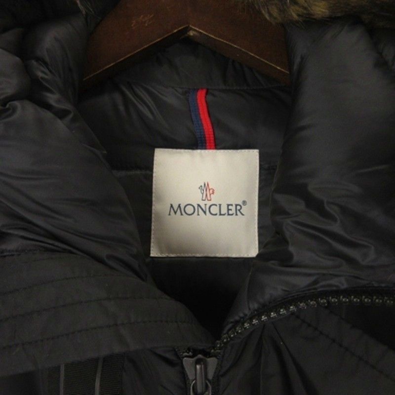 Moncler Aja Down Jacket Coat Black — view 6