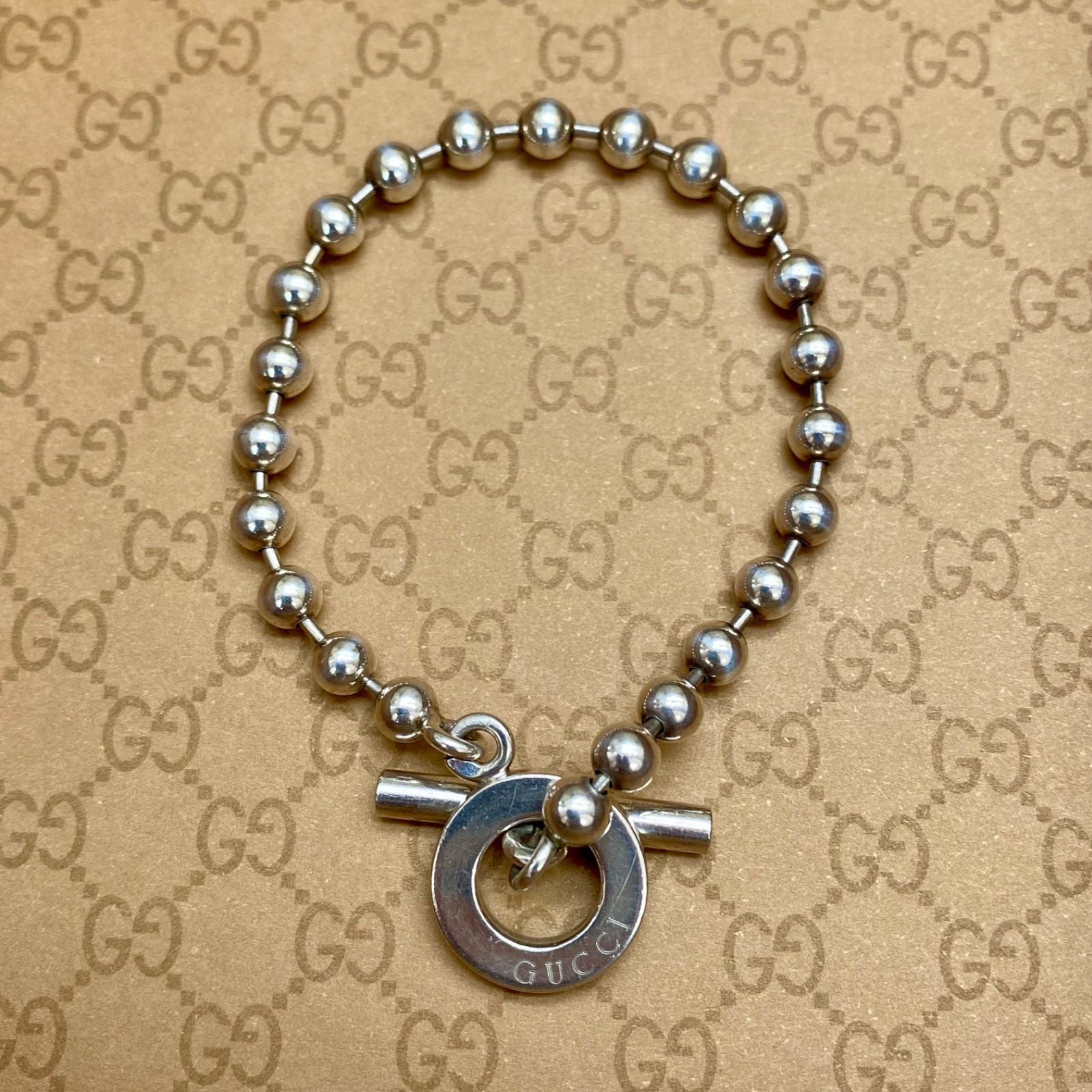 Gucci Ball Chain Bracelet 925 Sterling Silver