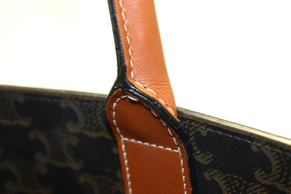Celine Triomphe Small Vertical Cover Leather Tote — view 9