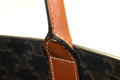 Celine Triomphe Small Vertical Cover Leather Tote — view 9
