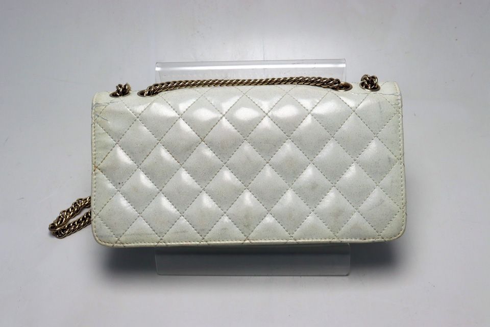 Chanel 12 Quilted GD Enamel Leather Shoulder Bag — view 2