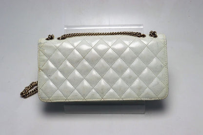 Chanel 12 Quilted GD Enamel Leather Shoulder Bag — view 2