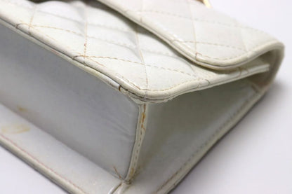 Chanel 12 Quilted GD Enamel Leather Shoulder Bag — view 4