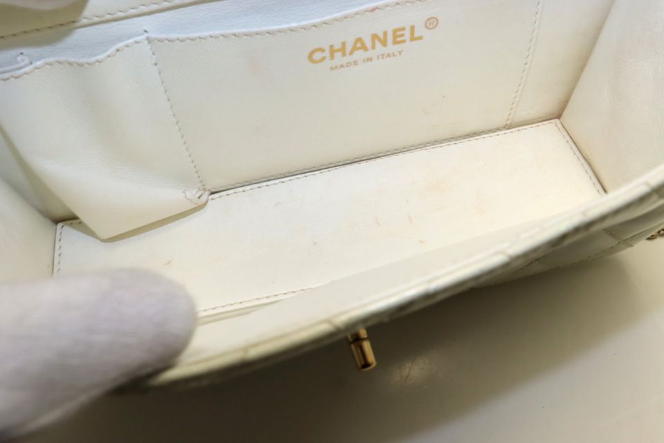 Chanel 12 Quilted GD Enamel Leather Shoulder Bag — view 7