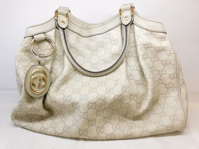 Gucci Tote Guccissima Ivory Leather