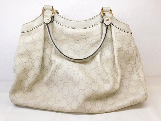 Gucci Tote Guccissima Ivory Leather — view 2