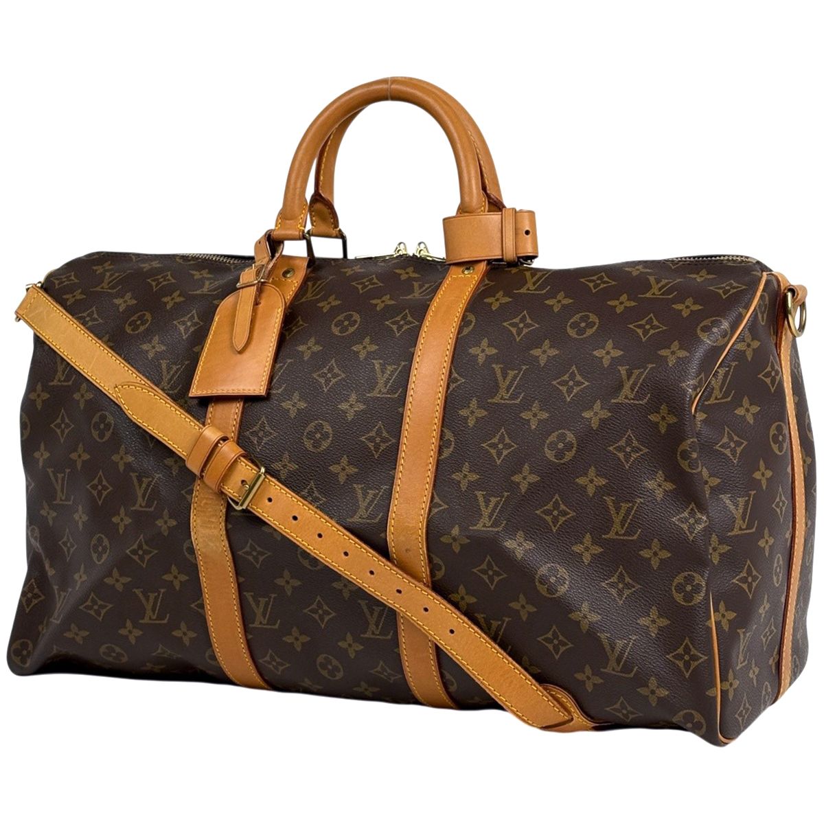 Louis Vuitton Keepall Bandouliere 50 2-Way Shoulder Bag Monogram Brown
