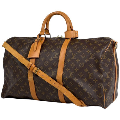 Louis Vuitton Keepall Bandouliere 50 2-Way Shoulder Bag Monogram Brown