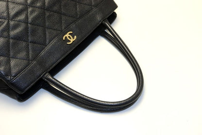 Chanel Quilted Caviar Leather GD Tote — view 6