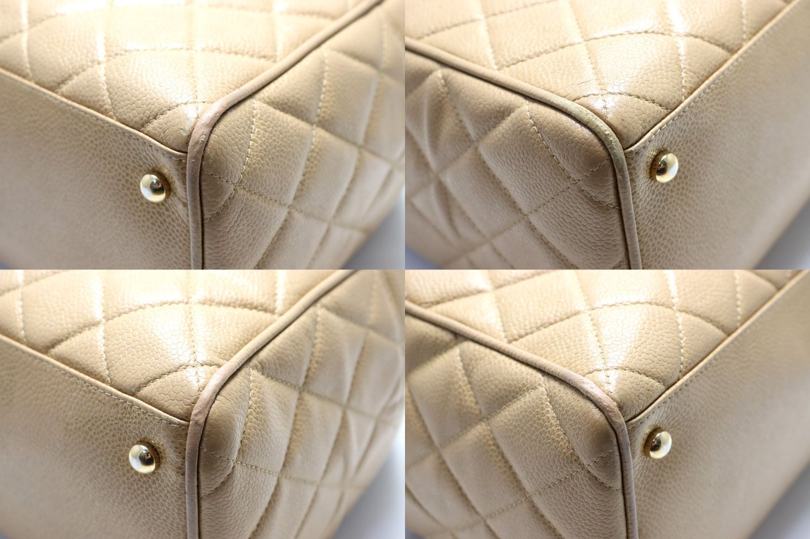 Chanel Quilted Caviar Leather GD Handbag — view 4