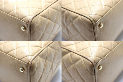 Chanel Quilted Caviar Leather GD Handbag — view 4