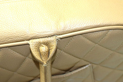 Chanel Quilted Caviar Leather GD Handbag — view 8
