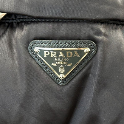 Prada Down Jacket Triangle Logo Nylon Gray L 40 — view 6
