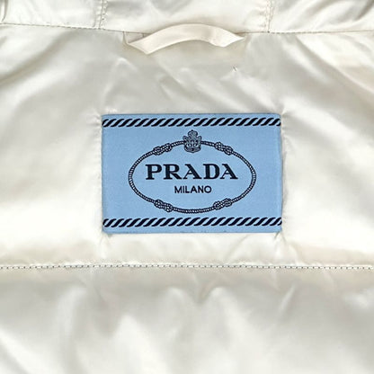Prada Down Jacket Triangle Logo Nylon Gray L 40 — view 7