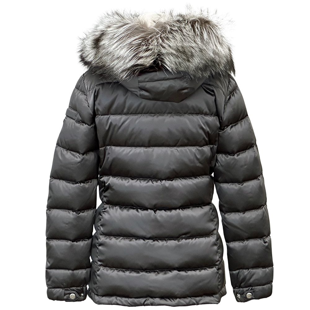 Prada Down Jacket Triangle Logo Nylon Gray L 40 — view 4