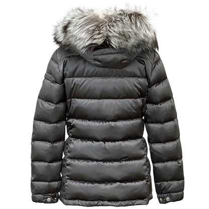 Prada Down Jacket Triangle Logo Nylon Gray L 40 — view 4