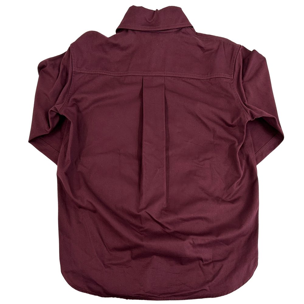 Saint Laurent Shirt Long Sleeve Cotton Bordeaux XS 34 Simple Mode Pretty — view 2