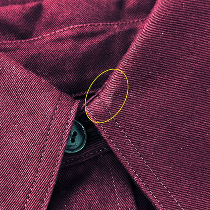 Saint Laurent Shirt Long Sleeve Cotton Bordeaux XS 34 Simple Mode Pretty — view 9