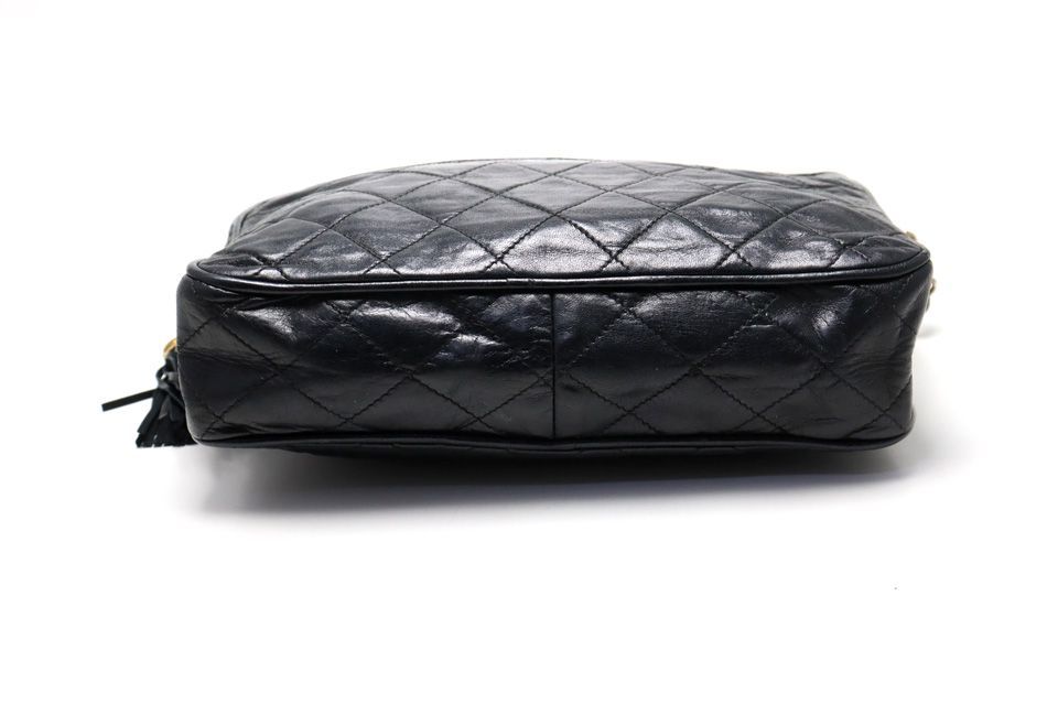 Chanel Quilted Fringe GD Leather Chain Shoulder Bag — view 3