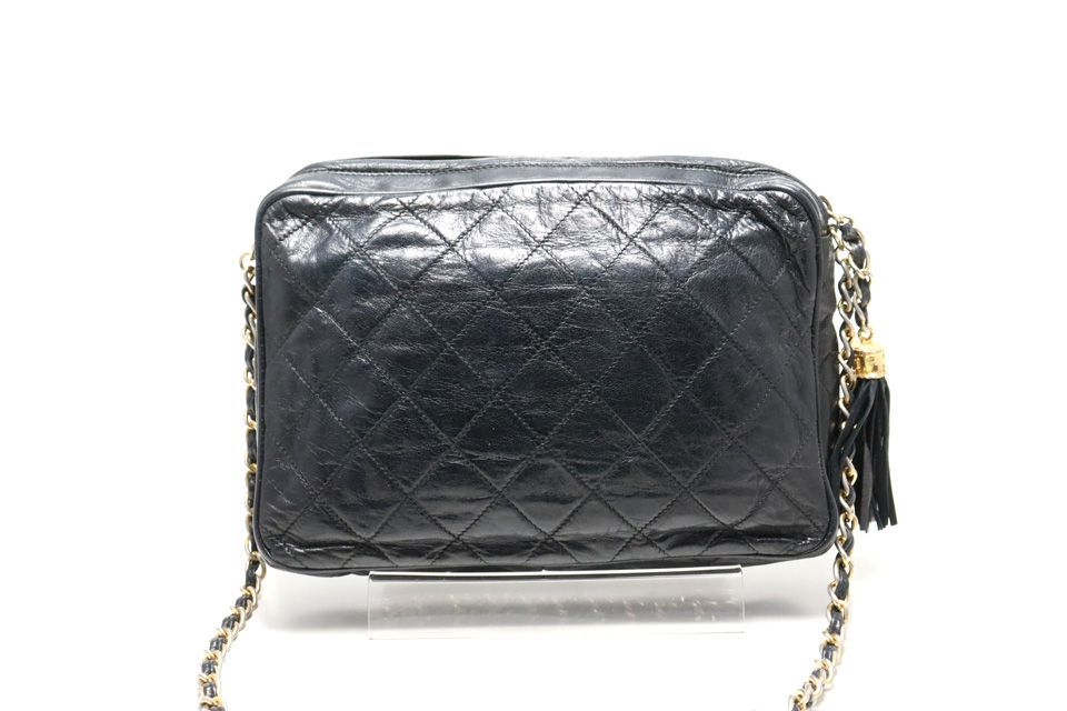 Chanel Quilted Fringe GD Leather Chain Shoulder Bag — view 2