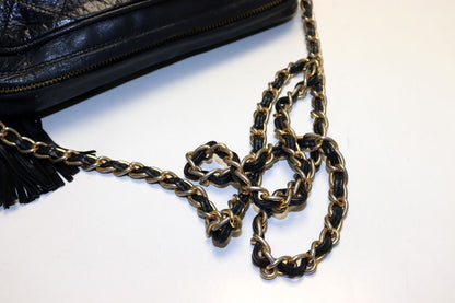 Chanel Quilted Fringe GD Leather Chain Shoulder Bag — view 6